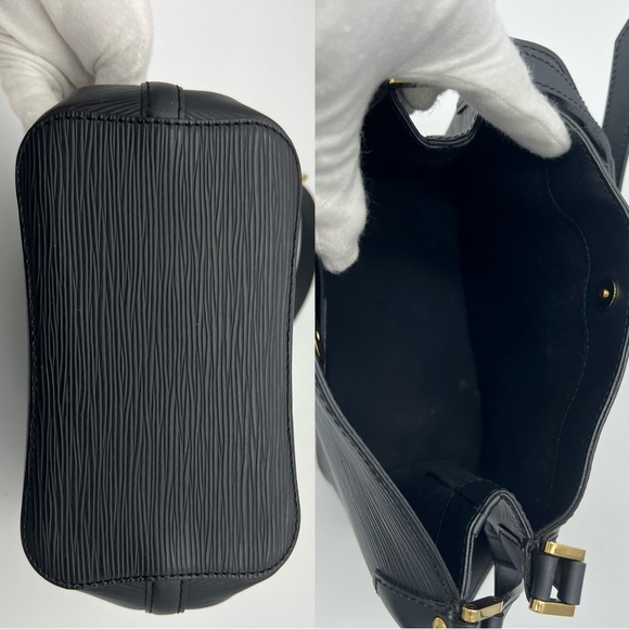 âSOLDâAuthentic Louis Vuitton Black Epi Mandara PM shoulder bag - Picture 10 of 16